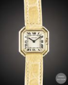 A LADIES 18K SOLID GOLD CARTIER CEINTURE WRIST WATCH CIRCA 1960s Movement: 18J, manual wind,