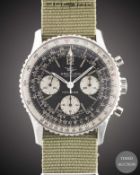 A GENTLEMAN'S STAINLESS STEEL BREITLING NAVITIMER CHRONOGRAPH WRIST WATCH CIRCA 1966, REF. 806