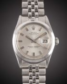 A GENTLEMAN'S STAINLESS STEEL ROLEX OYSTER PERPETUAL DATEJUST 