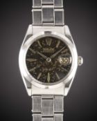 A GENTLEMAN'S STAINLESS STEEL ROLEX OYSTERDATE PRECISION BRACELET WATCH CIRCA 1960, REF. 6694