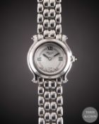 A LADIES STAINLESS STEEL CHOPARD HAPPY SPORT BRACELET WATCH CIRCA 2000s, REF. 8245 / 27/8250-23 WITH