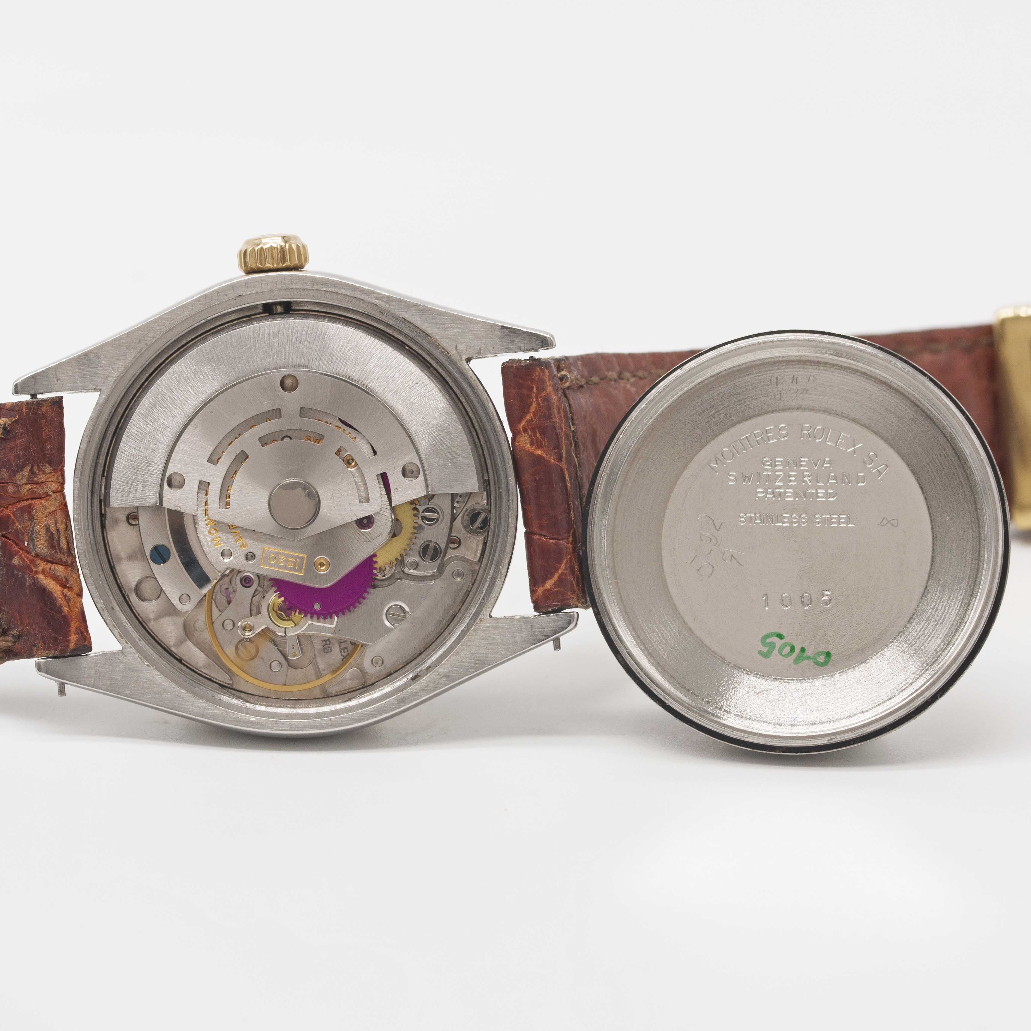 A GENTLEMAN'S STEEL & GOLD ROLEX OYSTER PERPETUAL AIR KING WRIST WATCH CIRCA 1973, REF. 5501 - Image 6 of 6