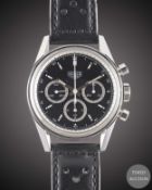 A GENTLEMAN'S STAINLESS STEEL HEUER CLASSIC CARRERA CHRONOGRAPH WRIST WATCH DATED 2000, REF.