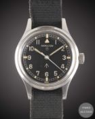 A GENTLEMAN'S STAINLESS STEEL BRITISH MILITARY HAMILTON RAF PILOTS WRIST WATCH CIRCA 1960s Movement: