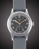 A GENTLEMAN'S BRITISH MILITARY LEMANIA W.W.W. WRIST WATCH CIRCA 1945, PART OF THE 