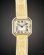 A LADIES 18K SOLID GOLD CARTIER CEINTURE WRIST WATCH CIRCA 1960s Movement: 18J, manual wind,