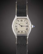 A RARE GENTLEMAN'S PLATINUM & 18K SOLID YELLOW GOLD CARTIER 