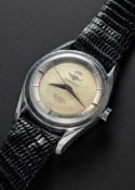 A VERY RARE GENTLEMAN'S STAINLESS STEEL UNIVERSAL GENEVE POLAROUTER 