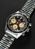 A GENTLEMAN'S STAINLESS STEEL FORTIS MARINEMASTER DIVERS CHRONOGRAPH BRACELET WATCH CIRCA 1970, REF.