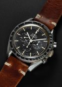 A RARE GENTLEMAN'S STAINLESS STEEL OMEGA SPEEDMASTER PROFESSIONAL 
