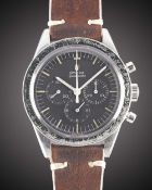 A GENTLEMAN'S STAINLESS STEEL OMEGA SPEEDMASTER 