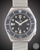A GENTLEMAN'S STAINLESS STEEL CANDINO 1000M AUTOMATIC DIVERS BRACELET WATCH CIRCA 1980s, REF. 1.