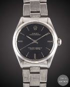A GENTLEMAN'S STAINLESS STEEL ROLEX OYSTER PERPETUAL BRACELET WATCH CIRCA 1973, REF. 1002 WITH GLOSS