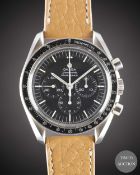 A GENTLEMAN'S STAINLESS STEEL OMEGA SPEEDMASTER PROFESSIONAL CHRONOGRAPH WRIST WATCH DATED 1971,