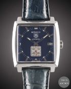 A GENTLEMAN'S STAINLESS STEEL TAG HEUER MONACO AUTOMATIC WRIST WATCH CIRCA 2005, REF. WW2111 WITH