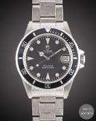 A MID SIZE STAINLESS STEEL ROLEX TUDOR PRINCE OYSTERDATE SUBMARINER BRACELET WATCH CIRCA 1990,