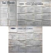 Selection (3) of British Railways TIMETABLE POSTERS comprising 1968 
