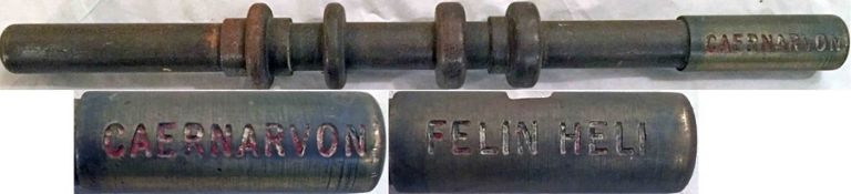 Miniature SINGLE LINE STAFF Caernarvon - Felin Heli on the former Bangor & Carnarvon Railway,