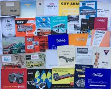 Quantity (30) of 1930-60s bus manufacturers' BROCHURES including Brush Electrical, Guy, MCW, Daimler