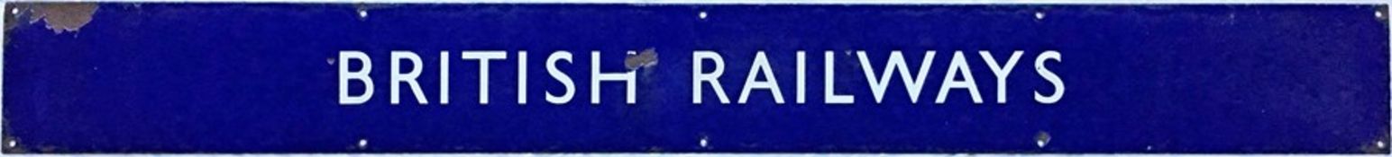 1950s/60s British Railways (Eastern Region) enamel HEADER PLATE 'British Railways'. Measures 53