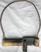 Tyers of Guildford single line TOKEN HOLDER. A leather-bound example, designed to take a staff token