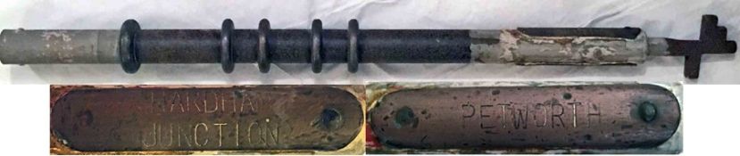 Single line, ELECTRIC TRAIN STAFF Petworth - Hardham Junction on the former LBSCR Pulborough to