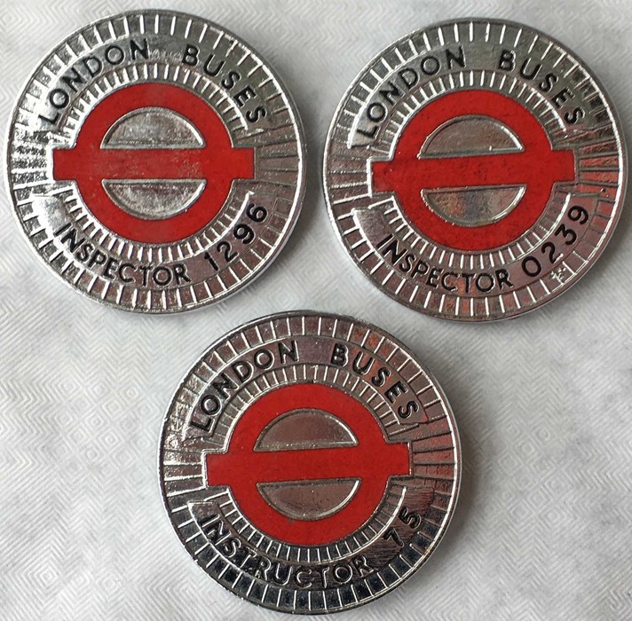 Selection of 1980s London Buses numbered WALLET MEDALLIONS as issued to senior staff comprising '