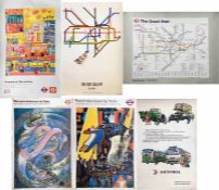 Selection of 1980s/90s London Transport posters incl 'Shopping by Tube and Bus' by Christopher Corr,
