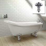 (DD5) 1700x750mm Cambridge Traditional Roll Top Slipper Bath - Ball Feet. RRP £799.99. Bath m...