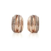 De Grisogono 18k Rose Gold Brown Diamond Allegra Earrings