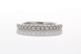 18ct White Gold Semi Eternity Diamond Ring 0.23