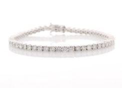 18ct White Gold Tennis Diamond Bracelet 7.10
