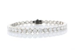 18ct White Gold Tennis Diamond Bracelet 11.8