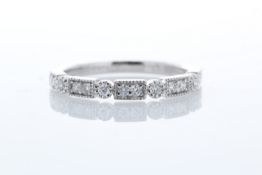 18ct White Gold Semi Eternity Fancy Diamond Ring 0.23