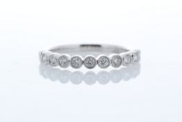 18ct White Gold Semi Eternity Fancy Diamond Ring 0.24
