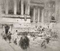 Roman Forum by William Walcott 1874-1943 R.B.A , R.E, large Pencil signed Etching