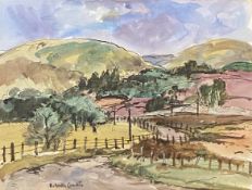 Winding road in the Grampians by Scottish artist Robert Hardie Condie RSW 1898-1981