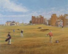 Signed artist proof 17th St Andrews golf course by Scottish artist Peter Munro