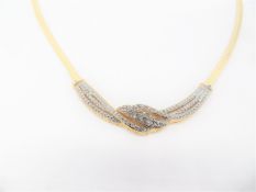 Twist Design Diamond Necklace