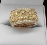 14Ct Yellow Gold Male Rope Pattern Ring
