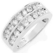 2 Row Diamond Half Hoop Ring
