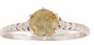 Yellow Diamond Solitaire Ring