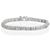 Silver Diamond Tennis Bracelet