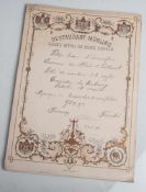 2 Speisekarten (1896-87), Berlin, Restaurant Mühling. Altersgem. Zustand.