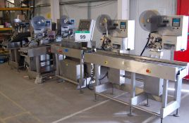 Three AEW DELFORD Weighing/Carton Labelling Stations each Station comprising An AEW DELFORD 8100