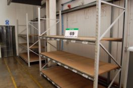 Four Bays Grey/Galvanised Steel Boltless 3-Tier Parts Racking, each Approx. 2.5M x 1M x 2.5M Tall