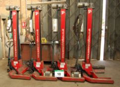 A Set of Four SOMERS RGE56 7000Kg capacity Commercial Vehicle Mobile Column Vehicle Lifts with