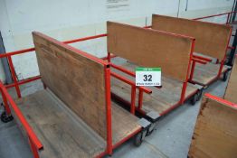Three 1700mm x 1300mm Welded Steel Materials Handling Trolleys (As Photographed)