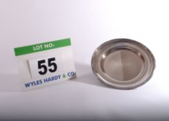 A Silver Plated Platter by ECURIS of France, 343mm in diameter, bearing the engraved words Open De