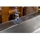 3 FAUCET SINK UNIT WITH STEEL FRAME, CORIAN TOP AND WHITE PINE CLADDING H-32.5'' W-231/4" L- 80" - Image 3 of 5